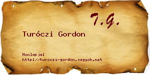 Turóczi Gordon névjegykártya